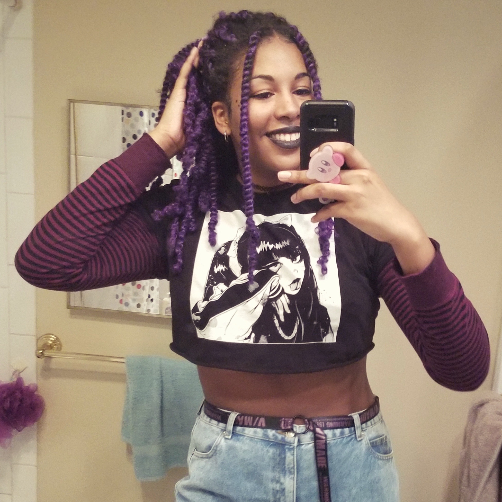 I LOVE MY SHIRT I LOVE MY BELT I LOVE MY HAIR I LOVE PURPLE!!!!!