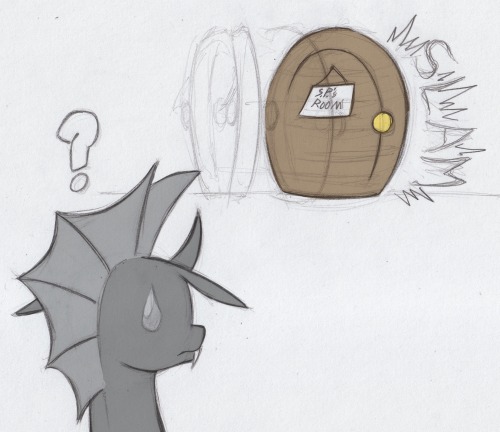 asksnugglepony:  He was so… *sniff* mean to me… (( We now return to your regularly scheduled programming, already in progress. Sorry about the wait, folks. Things were pretty busy around here for a while there. But things should be back to normal