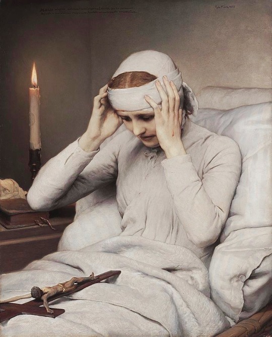 The Ecstatic Virgin Anna Katharina Emmerich by Gabriel von Max (1885)