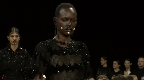 howtobeafuckinglady:Ajak Deng, Joan Smalls, Maria Borges, and Lineisy Montero, Givenchy Fall/Wi