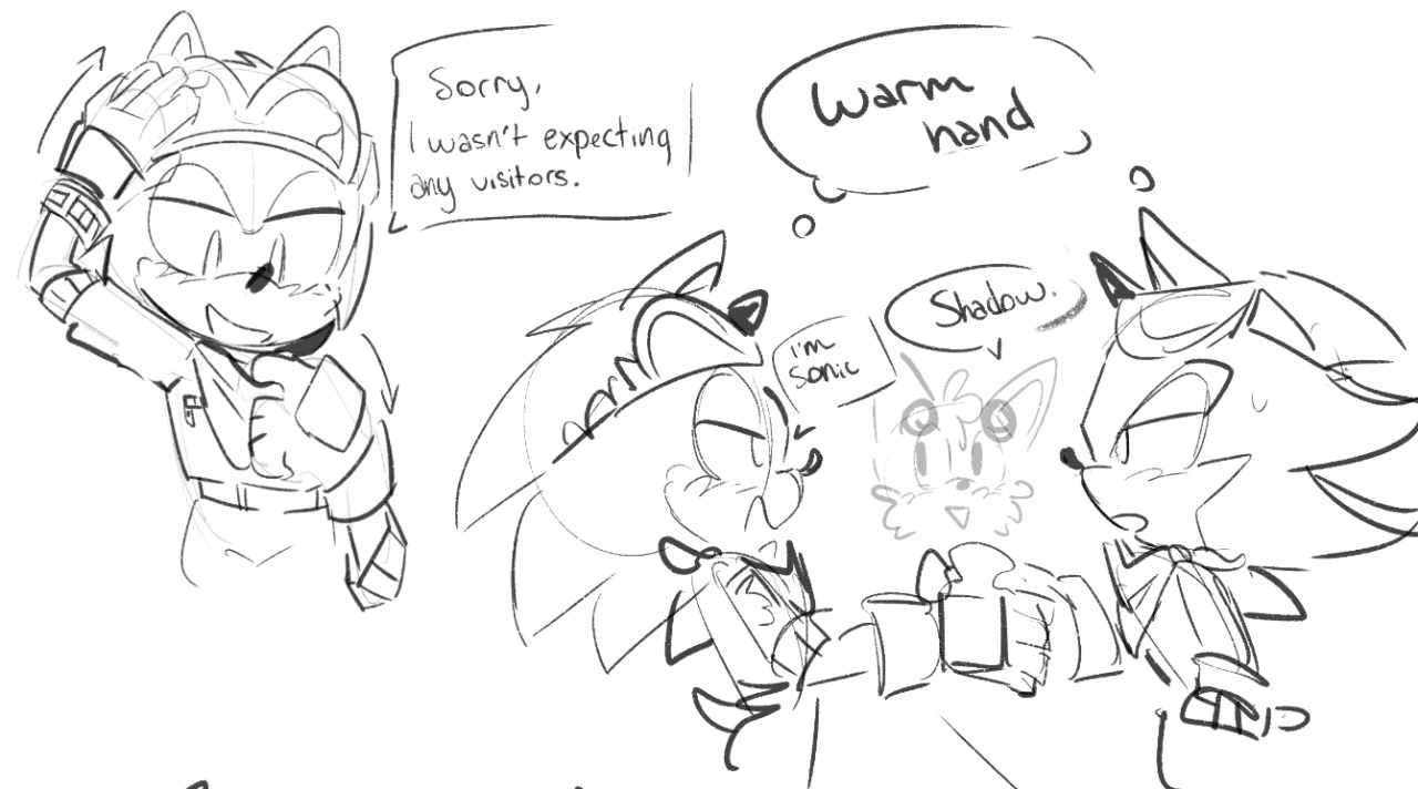 You.Halfwit — How'd Sonic and Shadow meet in the mechanic