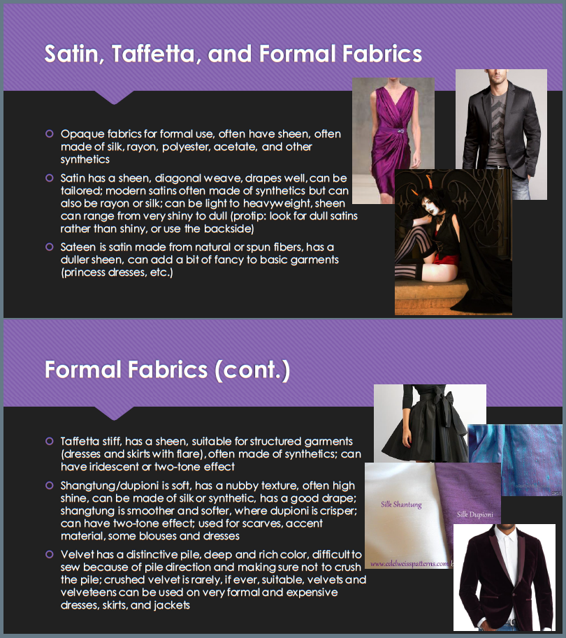 necroticnymph:  fabrickind:  Fabric Choice for Cosplay panel. This is just the bare