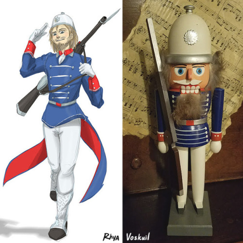 I love nutcrackers, and lucky for me my grandmum did too! So here’s my reimagining of them- Ne