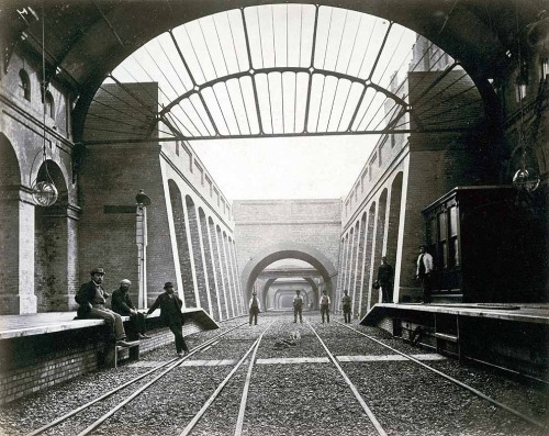 Notting Hill Gate station, London, 1868.