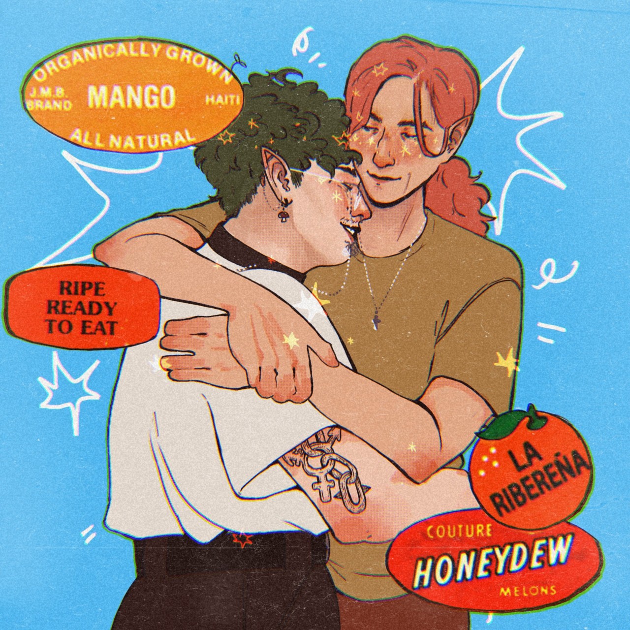 fresh fruits! #mlm#trans art#mlm art#mlm positivity#nblm #yesss this is me and my bf again. cant draw anything else.