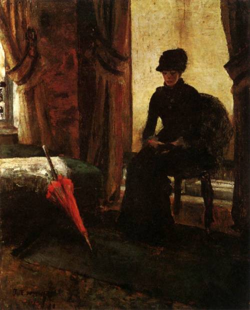 ‘The Dejected Lady’ from James Ensor (1881, Oil on canvas, 100 x 81 cmMusées Royaux des Beaux-Arts, 