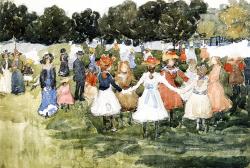 huariqueje:  Ring around the Rosy  -    Maurice Prendergast  American 1858-1924Post-impressionism