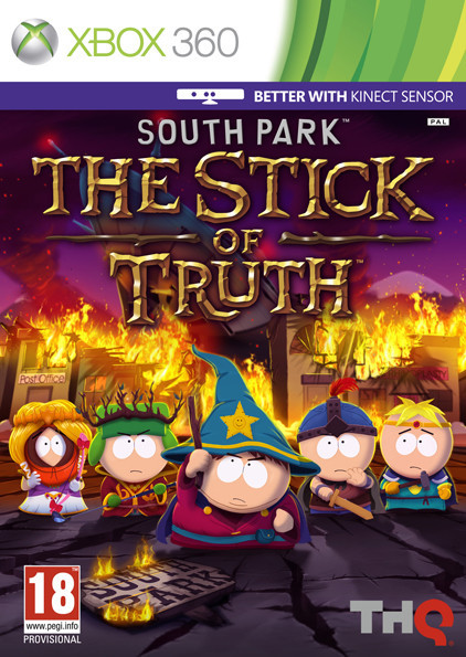 gamefreaksnz:  ‘South Park: The Stick of Truth’ box art revealed  The box art for the Stick of Truth features Cartman, Stan, Kyle, Kenny and Butters.