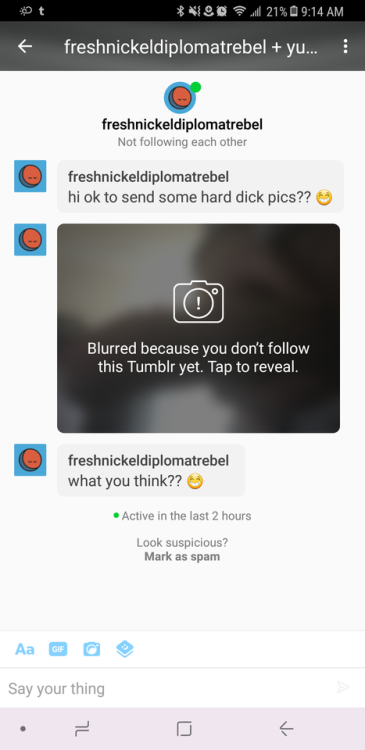 Unsolicited dick pics count as harassment fuck off @preciousofcolour-blocklist @wouldyoukindlynotbeg