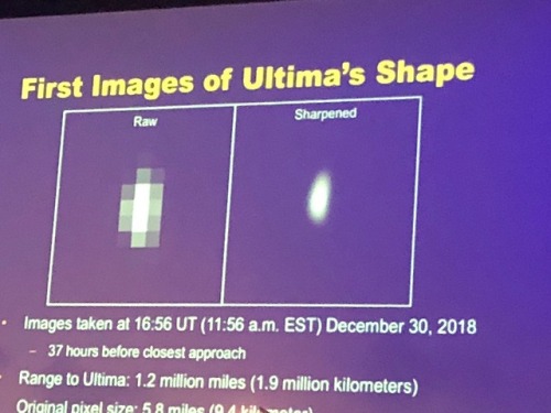 New Horizons: A first photo showing 2014 MU69 (“Ultima Thule”) as a multi-pixeled object