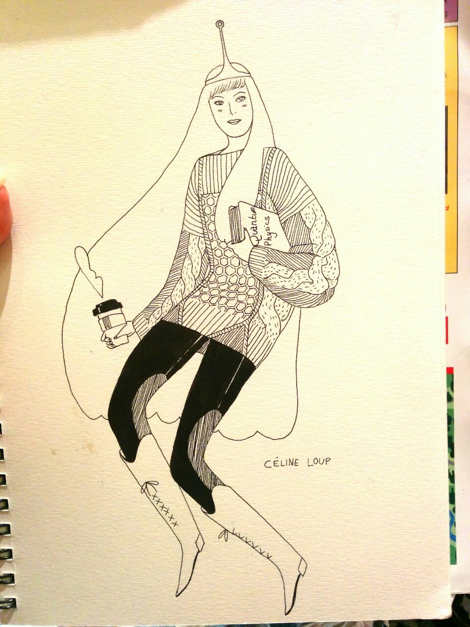 blackblobyellowcone:  I drew Princess Bubblegum as a JHU grad student for Zack Smith’s