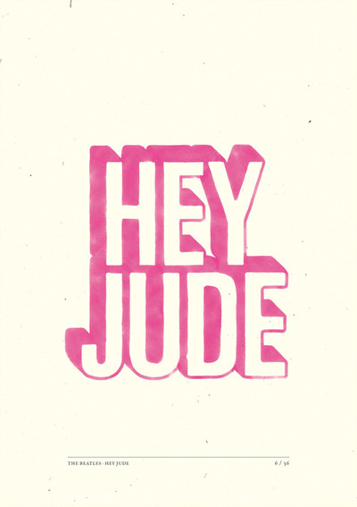 martinekenblog:   Hey JudeIllustrated lyrics by Stefano Agabio        