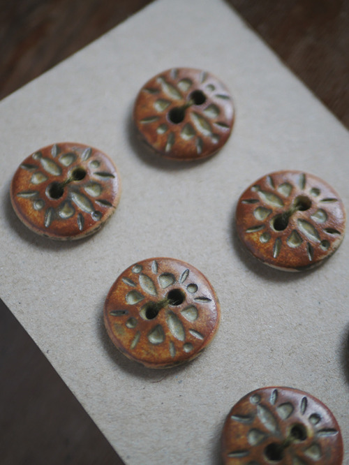  Ceramic buttons! These are sold but I’m quite tempted to make some for myself. And should I m