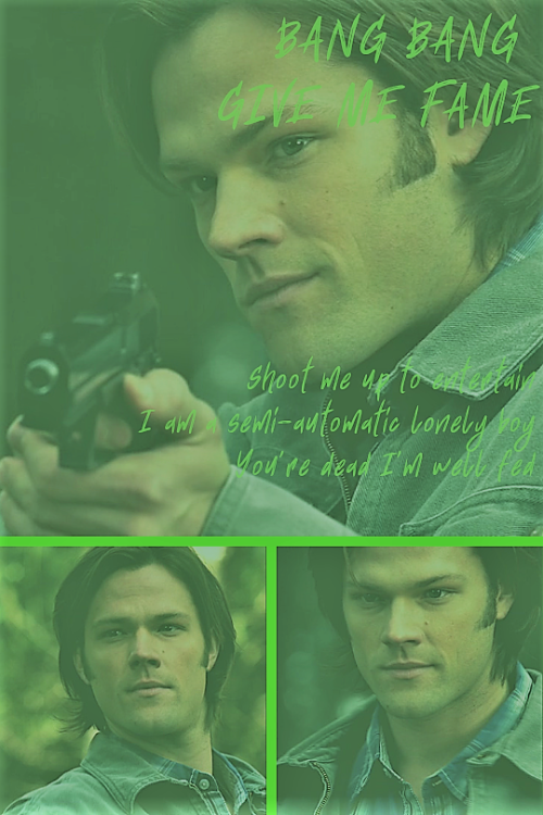 sammichgirl: Sam Winchester Creations Challenge | @ sammichgirl August 2019 | Theme: Green Day Songs