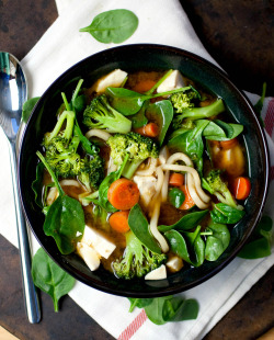 food-vegan:  Veggie Miso Udon Soup