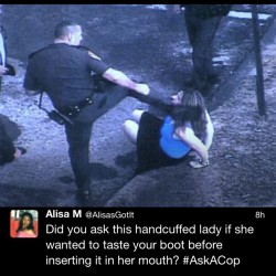 vdubboogie:  #askacop    Why do police think