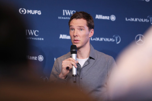 aa-ww:MONACO - FEBRUARY 26: Benedict Cumberbatch during the Laureus Sport For Good Award Announcemen