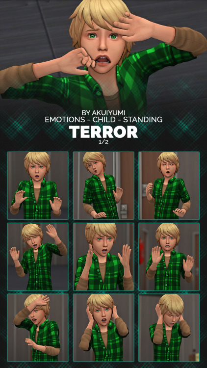 EMOTIONS: TERRORA patron requested some scared poses&hellip; and I took the change to make them 