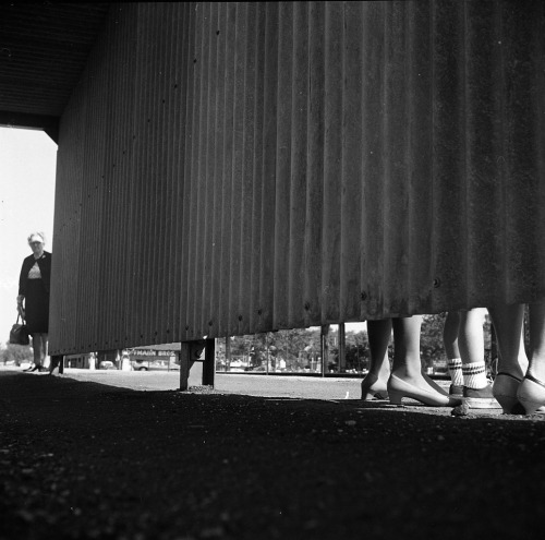 casadabiqueira:Untitled (train shelter) Vivian Maier, 1970