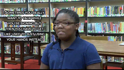 sizvideos:  5th graders are learning sign language so that they can communicate