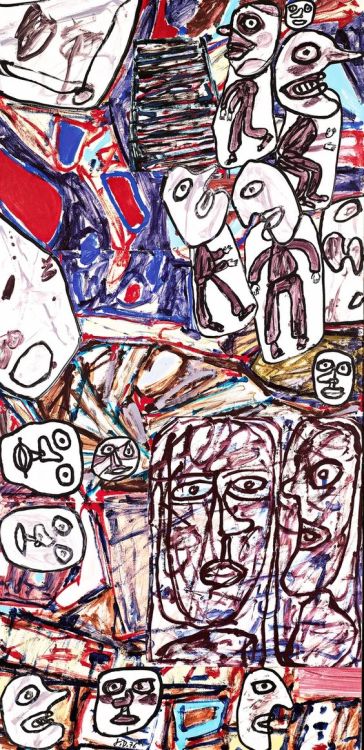 Jean Dubuffet Garden Party, 1976 Acrylic on paper, mounted on canvas.
