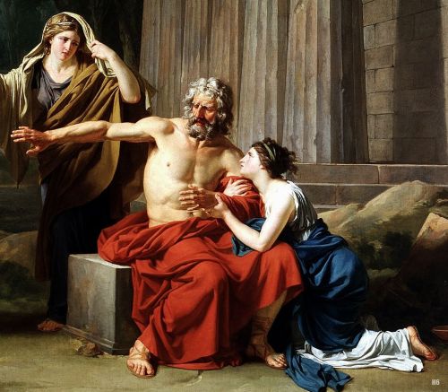 hadrian6:Detail : Oedipus at Colonos. 1788. Jean Antoine Theodore Giroust. French 1753-1817. oil/can