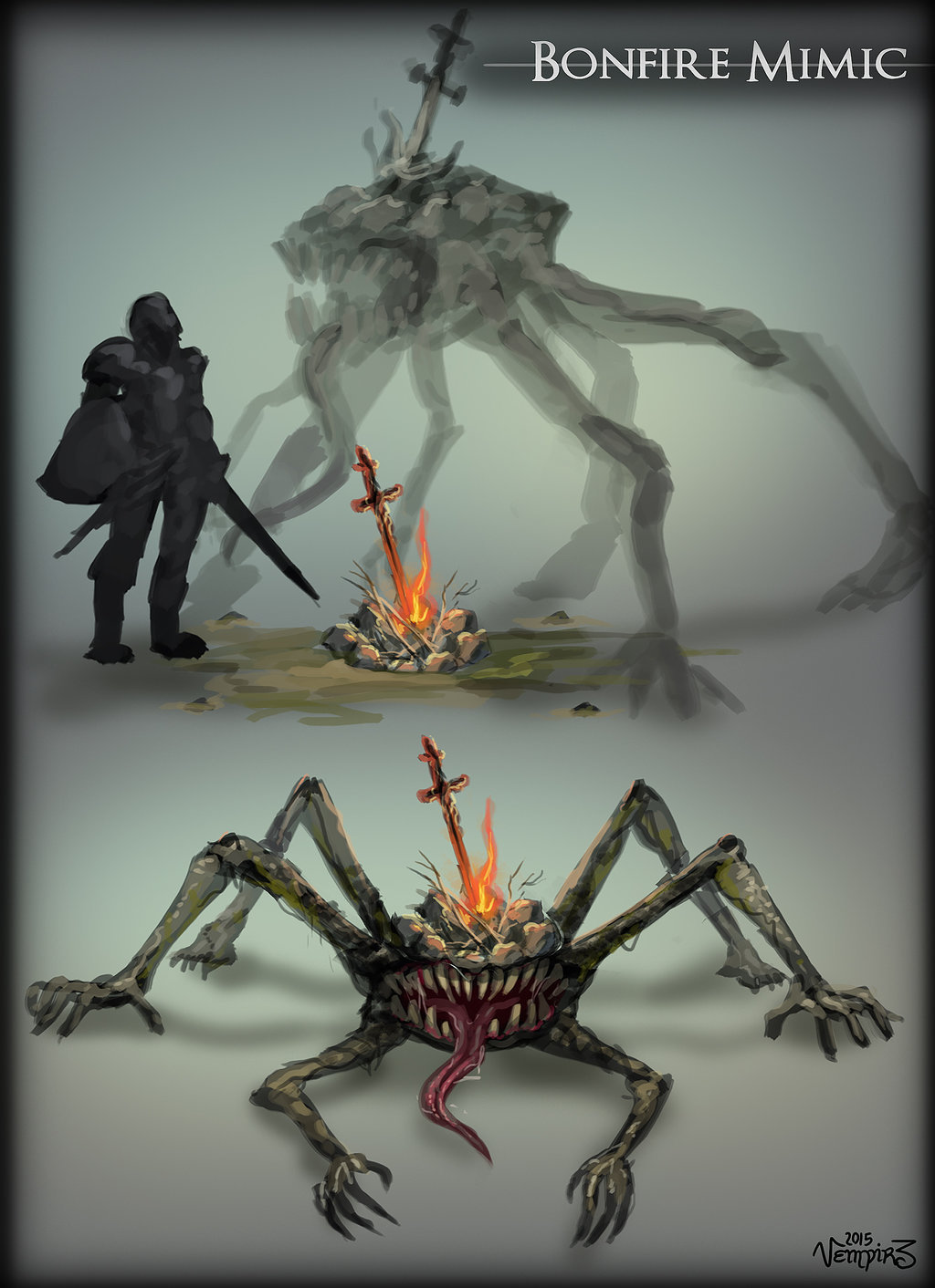 we-are-rogue:Mimic Ladder /  Bonfire Mimic  /  Corpse Mimic  /  Barrel Mimic  by