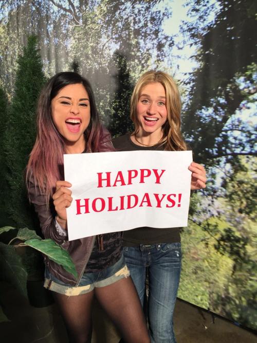 mtvfakingit:  Yvette Monreal and Rita Volk want you to have the BEST HOLIDAY EVER.