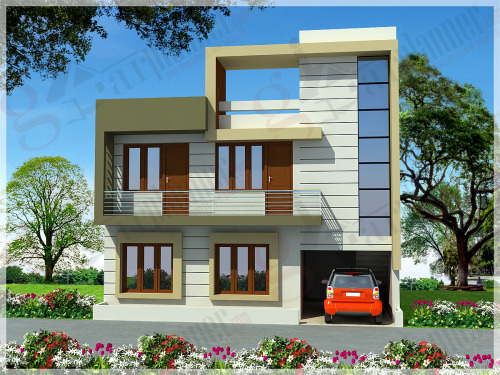 Projects Accomplished by GharPlanner (Elevation )Residential building at Hyderabad, Jabalpur, Banglo
