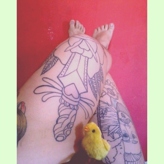 Amostranu o pinto na net #bomdia #meupinto #sensual #tattoedlegs #kneetattoo #indecente