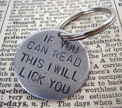 fat-on-purpose:tastefullyoffensive:  Funny Pet Collar Tags (photos via Bored Panda)Related: Cats and Dogs Growing Up With Their Toys   It is weird that most of these apply to me too?