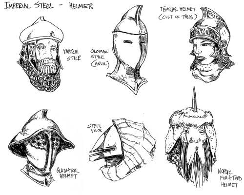 michaelkirkbride:Concepts for the foreign helms of Morrowind