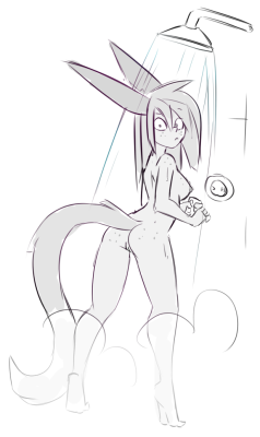 hardciderward:This was sitting in a doodle folder and I forgot why I drew it, but I guess I don’t really need a reason.  I think someone requested on anon to walk in on Chloe taking a steamy shower, but then I lost the ask.  Oh well here it is anyway