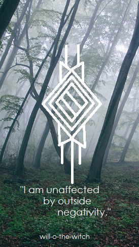 will-o-the-witch:I am unaffected by outside negativity.(Made with elder futhark runes, if that sweet