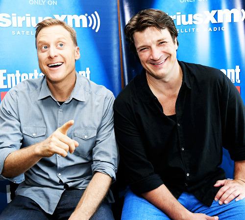 nathanfilliondaily:  Alan Tudyk and Nathan Fillion attend SiriusXM’s Entertainment