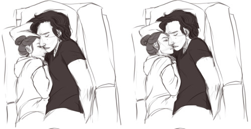 thisisartbylexie:@luminoustico requested Reylo and Kiss Prompt #4: An accidental brush of lips follo