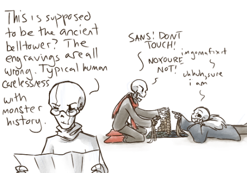zarla-s: A holiday request for the skelefamily trying to solve a 3d puzzle. Gaster can’t belie