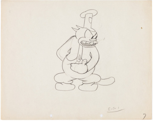 Ub Iwerks animation drawings–and a “limited edition” animation cel–from the 1928 Disney 