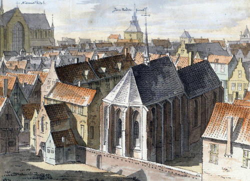 Abraham de Haan the Younger - St. Geertruid Convent in 1544 (1731).