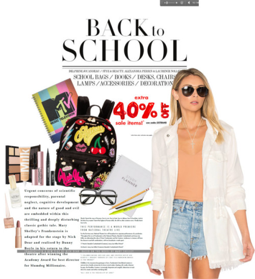 School time by britt-catlynne-weatherall featuring coloured pencilsSanctuary jacket, 135 CAD / Forev