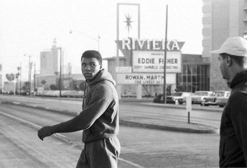 vintagelasvegas:  Muhammad Ali, Las Vegas, November 5, 1965, training for his match with Floyd Patterson. Photos by Lee Balterman (Sports Illustrated/Getty)   Just cool