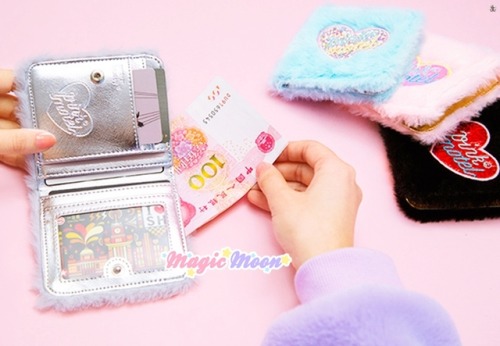 magicmoonstore: ★ Plush Wallet with Holographic Heart ★ Visit: magicmoon.storenvy.com 