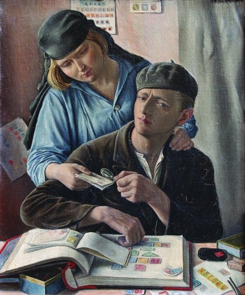 the-paintrist:François Barraud - Le Philatéliste - 1929
