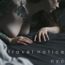 finchdown: NYC the last two weeks of December! Email for specific dates &amp; booking info: finchlinden@gmail.com Very very seldom have this much time available to shoot while in New York, fellow models in particular I’d love to make some photos/videos.