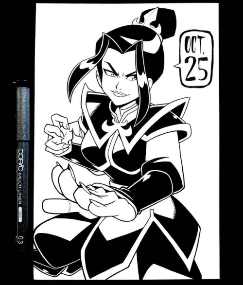 Azula for #Inktober day 25! We’re closing in on the end now! 