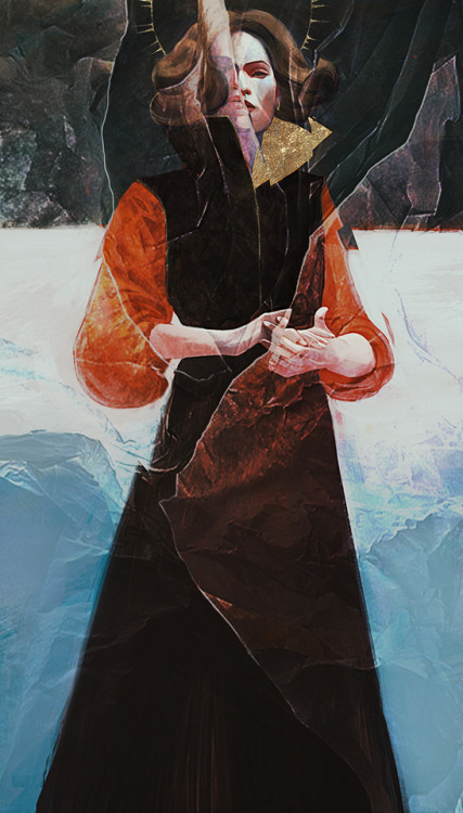 qissus:  ‘Shattered Lady'   Sketched in Procreate, painted and went crazy in Photoshop.