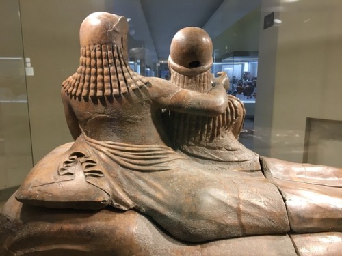 clodiuspulcher:Sarcophagus of the Spouses at the Etruscan Museum in Rome!