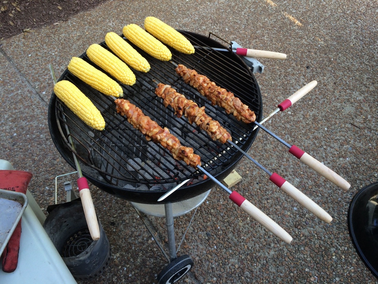 I love my long skewers but they rest on the edge of the grill because the grate is recessed. Food cooks unevenly. I raised the grate to be even with the edge of the grill but it isn’t sturdy. Should I give up on them for this grill?