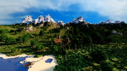 ask-garths-mod:  ibuildpixels:  Minecraft landscape by Moonti  *drools excessively*