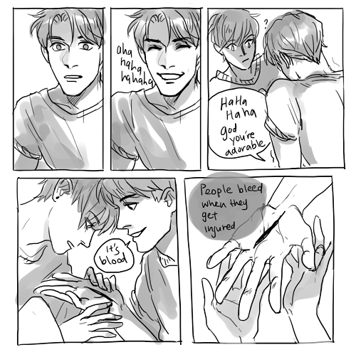 kelpls:  I made a comic from the mechanic/robot thing i drew a while back BUT THEN I REALIZED THAT I HAD TOO MANY THINGS I WANTED TO DRAW and i couldn’t fit it in 10 pictures and then i gave up and ended up with some small thing without any plot omfg